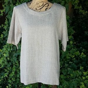 Arthur Max Linen blend top Sz M